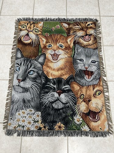 Gatto espressioni facce arazzo - gatto,